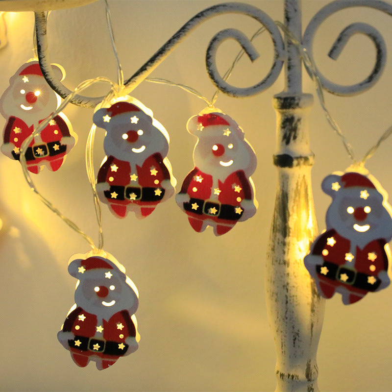 Adorable Santa & Snowman LED String Lights for Christmas