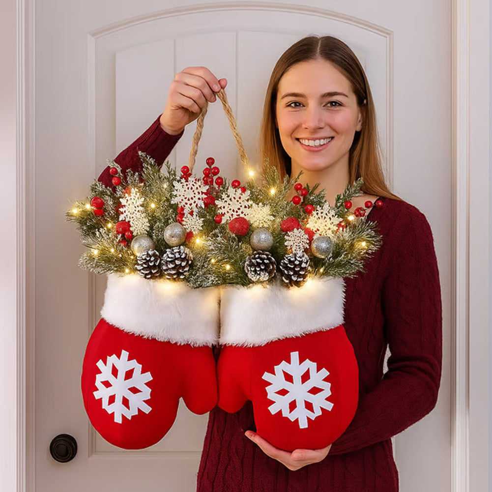 Santa’s Helper Mitten Wreath: The Cutest Christmas Door Decor