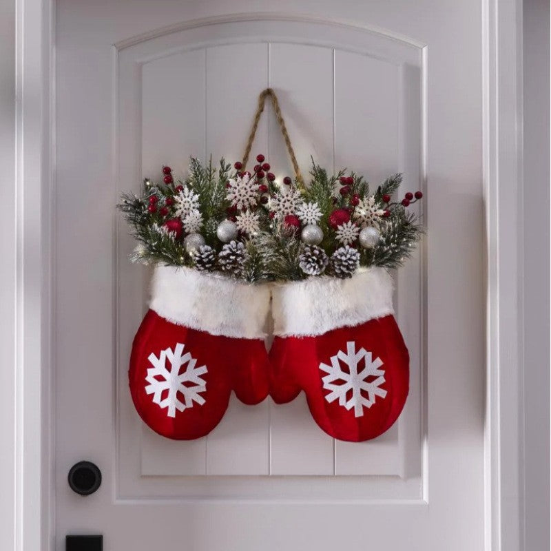 Santa’s Helper Mitten Wreath: The Cutest Christmas Door Decor