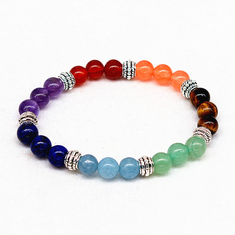 Crystal Healing Bracelet with Tiger Eye and Agate Stones
