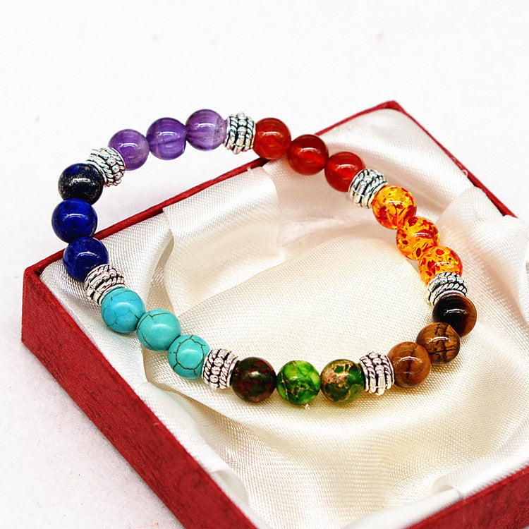 Crystal Healing Bracelet with Tiger Eye and Agate Stones