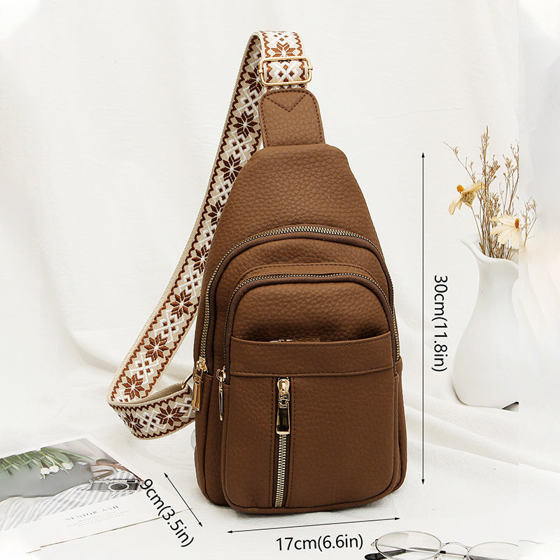 Retro Vibes, Modern Comfort: Leather Cross body Bag
