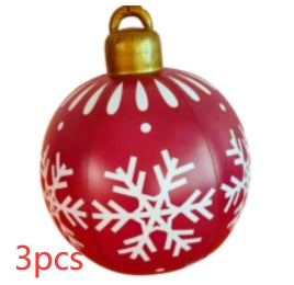 Huge 60cm PVC Ornament: Perfect Outdoor Holiday Decoration
