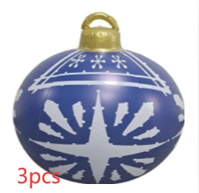 Huge 60cm PVC Ornament: Perfect Outdoor Holiday Decoration