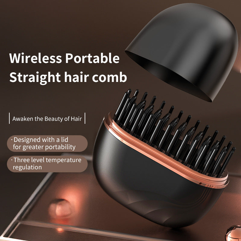 Smooth Hair Anywhere: Wireless Mini Straightening Comb
