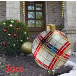 Huge 60cm PVC Ornament: Perfect Outdoor Holiday Decoration