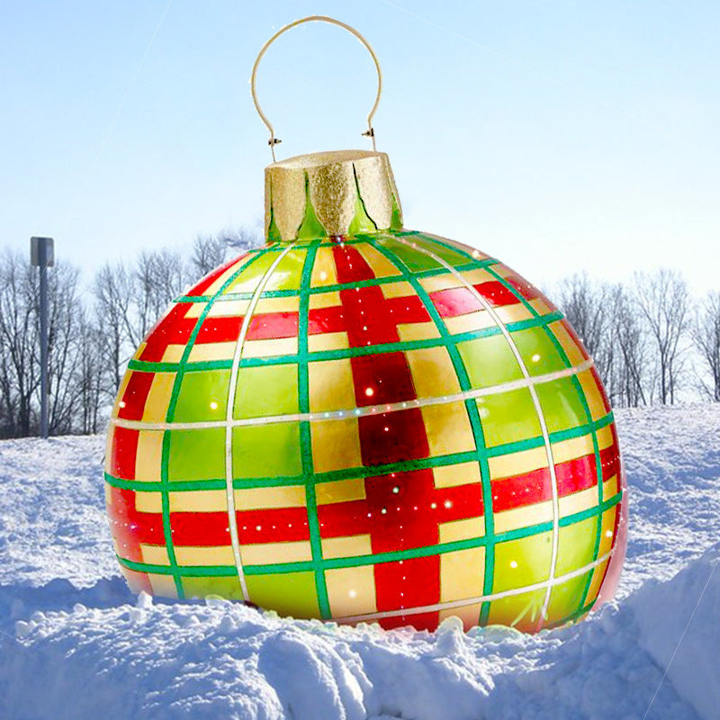 Huge 60cm PVC Ornament: Perfect Outdoor Holiday Decoration