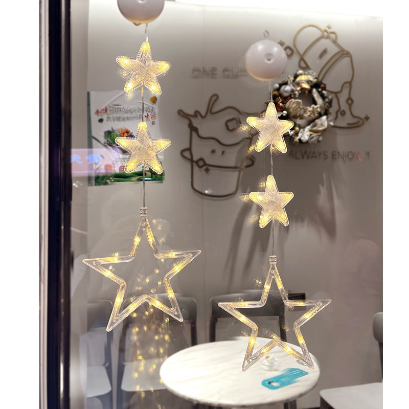 Magical Window Glow: 3pc Christmas Star & Tree Lights