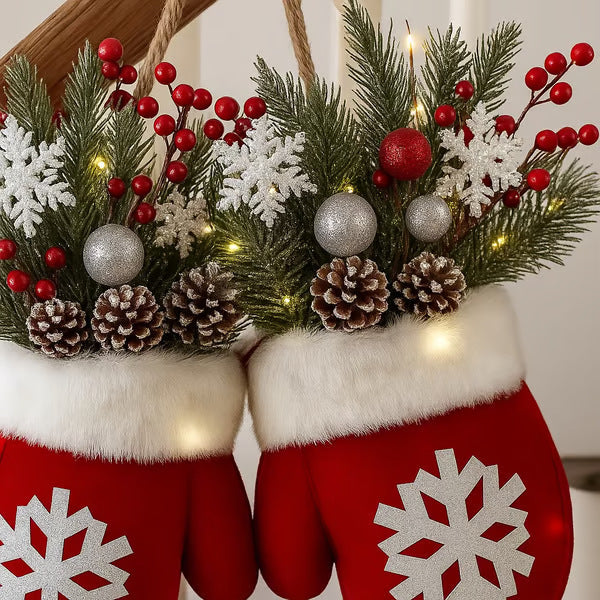 Santa’s Helper Mitten Wreath: The Cutest Christmas Door Decor
